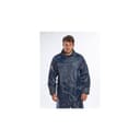 Portwest S440 Classic Rain Jacket Waterproof Coat Windbreaker Raincoat Hooded Workwear Pack Away Taped Seams Vented EN 343 PFAS Free Texpel Splash Eco UPF 40+, Navy, 6XL - 2