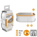 Fiskars Box Grater, With Container, Dimensions: 16.8 x 9.0 cm, Metal/Synthetic Material, Functional Form, 1019530 - 2