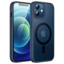 JETech Magnetic Case for iPhone 12/12 Pro 6.1-Inch Compatible with MagSafe, Translucent Matte Back Slim Shockproof Phone Cover (Storm Blue) - 1