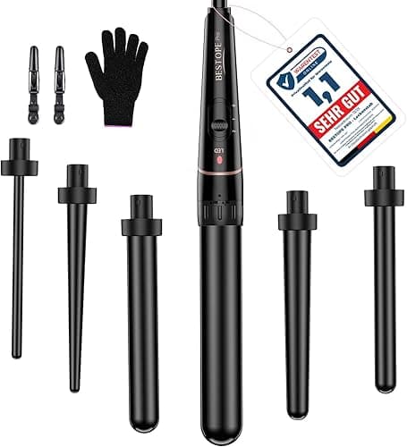 Set de Fer à Boucler pour Cheveux, BESTOPE PRO 6 en 1 Bou…