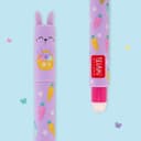 Legami Set of 2 Erasable Gel Pens, Easter Edition, Pens with Erasable Thermosensitive Ink, Pink, Purple, Erase Without Using Up the Paper, 0.7 mm Tip - 2