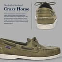 Sebago Men's Docksides Portland Crazy H Boat Shoes, Green (Green Military 909), 8 UK - 4