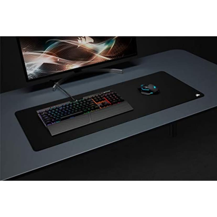 Corsair MM350 PRO Tapis de Souris Gaming, Tissu Résistant aux Éclaboussures Premium (Surface de 93 cm sur 40 cm, Textile Micro-Maille, Caoutchouc Épaisse 4 mm, Base Antidérapante) Élargi XL, Noir - 9