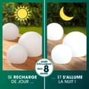 EASYmaxx Lampe solaire LED avec changement de couleur - Lampe de jardin décorative avec éclairage LED - Magnifiques effets de lumière avec capteur de lumière du jour pour l'intérieur et l'extérieur - - 2