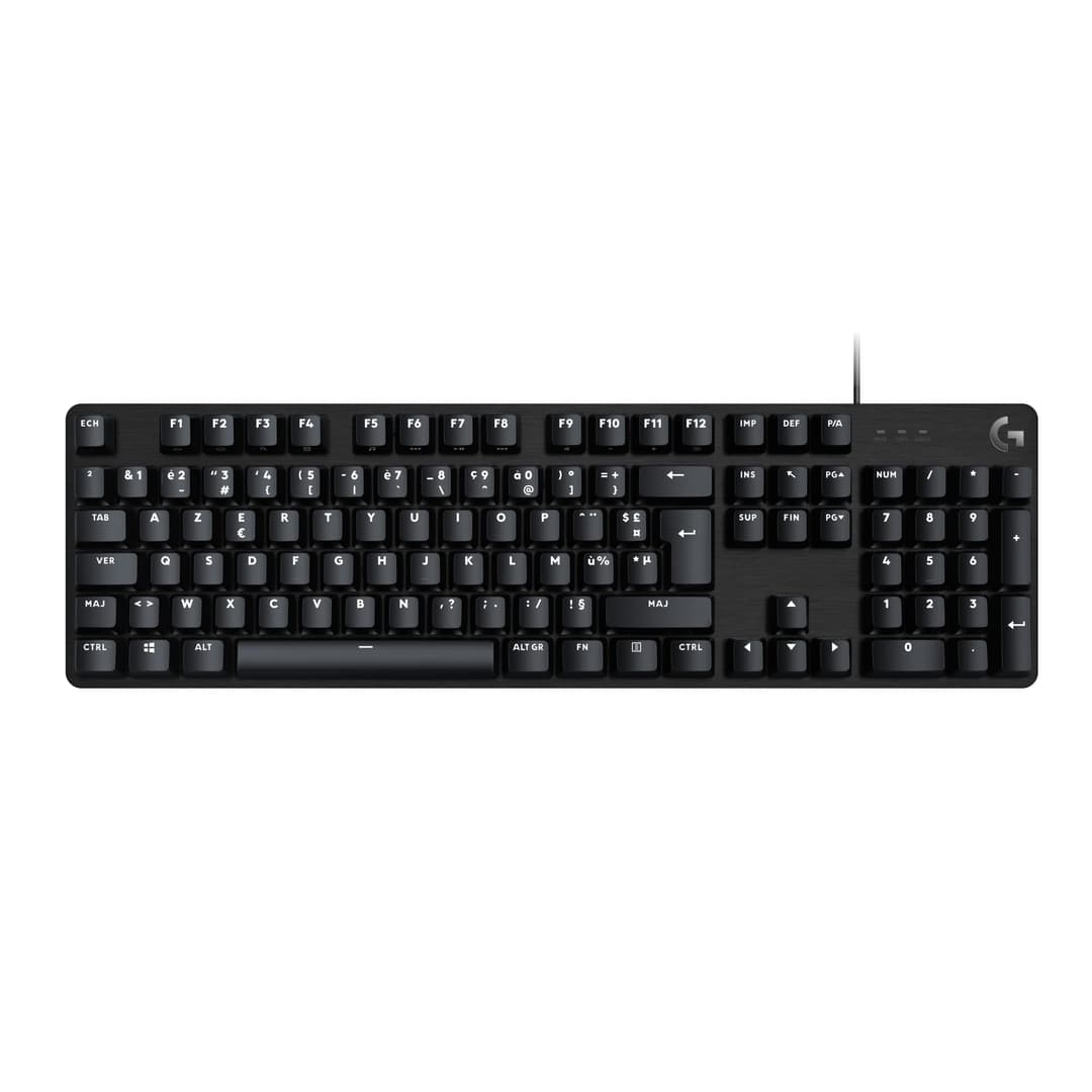 Logitech G413 SE Full-Size Mechanical Gaming Keyboard - Backlit Keyboard with Tactile Mechanical Switches, AZERTY French Layout - Black