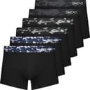 QINCAO Boxers Homme Lot de 6 Coton Pas d'étiquette Qui Gratte sous-vêtement Fitted Trunk Caleçons Ultra Doux Confortale - 1
