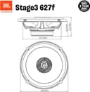 JBL Stage3 637F 6.5 Inch 165mm 3-Way Coaxial Car Speakers 225W Peak Power Auto Audio Sound System with Plus One Woofers and Edge Driven Dome Tweeters No Grills Pair - 3