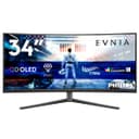 PHILIPS Evnia 34M2C6500-34 Inch OLED WQHD Curved Gaming Monitor, 175 Hz, 0.03 ms, HDR400, Ambiglow, FreeSync Premium Pro, G-Sync comp. (3440x1440, 2X HDMI, DisplayPort, USB Hub) dark gray - 2