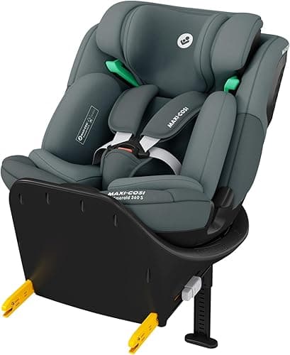 Maxi-Cosi Emerald S i-Size, 360 Swivel Car Seat, 0-12 Years 40-150cm, Multi-Age Baby Car Seat, Isofix 0-36 kg car seat, Rearfacing, 4 Recline Positions, G-Cell Side Impact Protection, Tonal Graphite