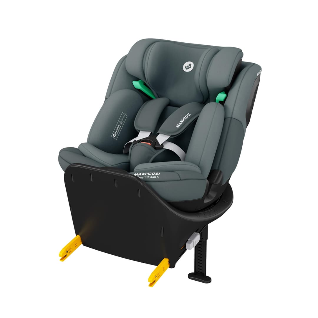 Maxi-Cosi Emerald 360 S i-Size, Siège-auto Pivotant 360°, 0-12 ans (40-150 cm), Siège-auto Multi-âge, Rotation FlexiSpin 360°, 4 Inclinaisons, Protection G-CELL Contre Chocs Latéraux, Tonal Graphite