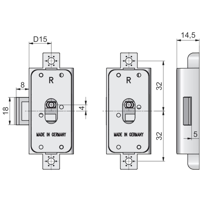 cyclingcolors 3666690043634 Straight Spanish Lock, Brass-Plated Brown - 3