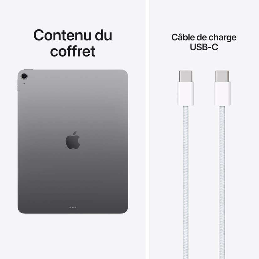 Apple iPad Air 13 Pouces (M4) : Écran Liquid Retina, 256 Go, Caméras Avant/arrière 12 MP, Wi‑FI 7 avec Apple N1, Touch ID, Autonomie d’Une journée – Gris sidéral - 6