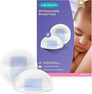 Lansinoh Disposable Breast Pads Maternity - 60 Pack - Ult…