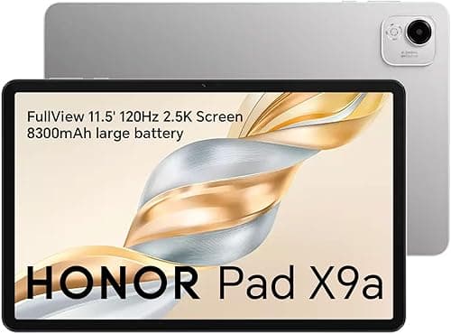 HONOR Pad X9a 11.5-inch Wi-Fi Tablet 6GB+128GB, 120Hz FullView Display, 8300mAh Battery, 4 Speakers, Metal Body, Android 15, Gray