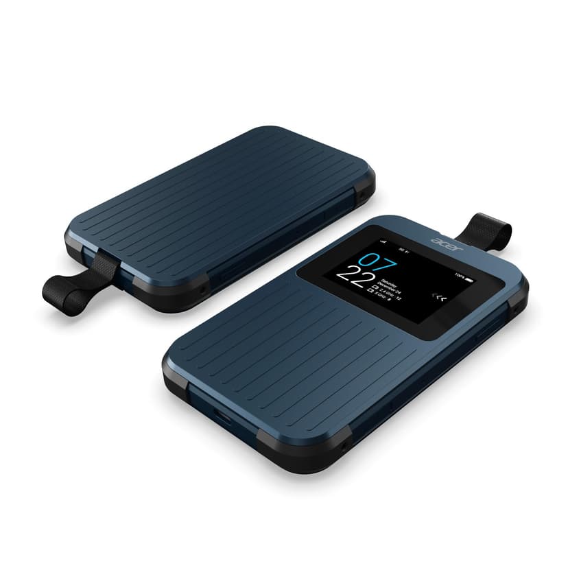 Acer Connect Enduro M3 5G Router/Mobile Hotspot (2.4-inch Touchscreen, Wi-Fi 6, USB-C, MIL-STD-810H & IP54 Certified) - includes 20GB roaming data - 9