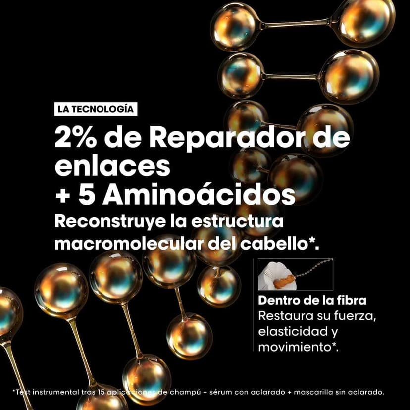 L'OREAL PROFESSIONNEL - Sérum Réparateur à Rincer - Traitement Moléculaire & Instantané - Tous types de Cheveux Abîmés - Restaure la Force - Formule Brevetée - Absolut Repair Molecular - 250ml - 5