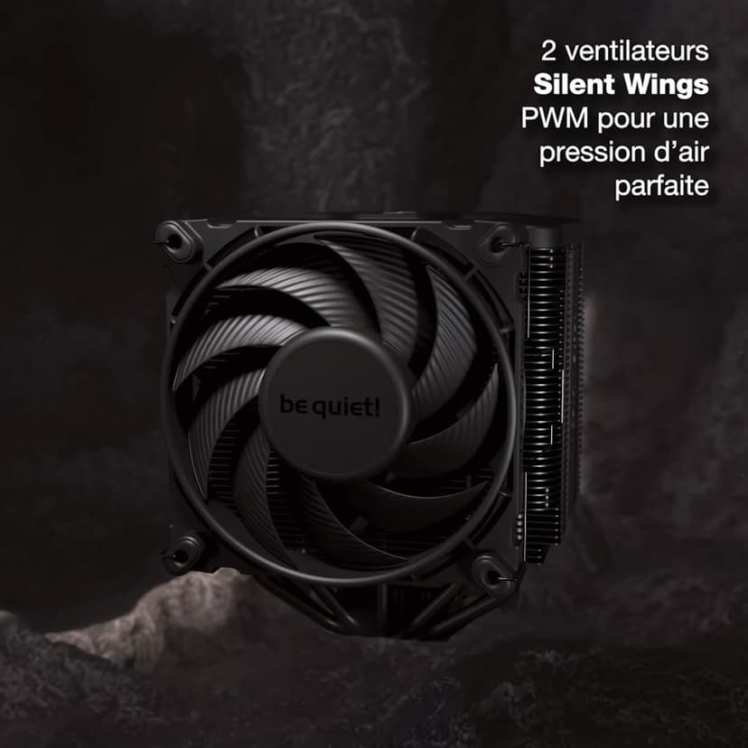 be quiet! Dark Rock Pro 5 Air CPU Cooler, Immensely High Airflow, 7 High-Performance Copper Heat Pipes, Silent Wings 120mm PWM Fan, Silent Wings 135mm PWM Fan, Virtually Inaudible Operation, BK036 - 5