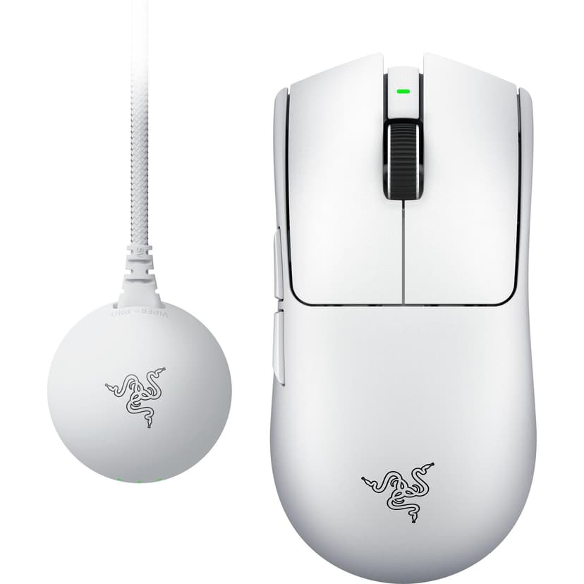 Razer Viper V4 Pro - Wireless symmetrical e-sports gaming mouse - Ultra-lightweight 50g - HyperSpeed Gen-2 up to 8 KHz polling - Focus Pro 50K sensor - Optical scroll wheel - PC/Mac | White - 1