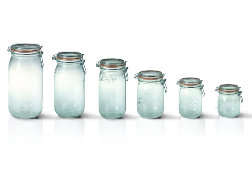 Le Parfait Super deluxe mason jar, French glass, 750 ml, 6 pieces - 5