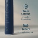 Philips Sonicare 7100 Electric Toothbrush, Sonic Toothbrush with App, 4 Brushing Modes and 3 Intensity Levels, Pressure Alert, EasyStart, SmarTimer, Navy Blue, Model HX7423/01 [New Technology] - 7