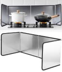 Plaque Anti Projection Cuisine 4 Côtés Anti Eclaboussure Cuisine Pliable Protection Plaque de Cuisson Facile À Nettoyer Gadget Cuisine Anti-éclaboussures pour la Cuisine et Cuisinière 76x29x30cm - 1