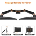 Amazon Basics Support à deux bras réglables à ressort à gaz pour écrans, peut accueillir des écrans allant jusqu’à 27" (68.6 cm), Noir - 4