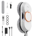 Robot Window Cleaner, 5600Pa Robot Glass Cleaner with Double Water Spray, 3 Cleaning Modes, Remote Control, Smart Navigation, Fall Protection & 8 Cloths, For Smooth Surfaces - 1