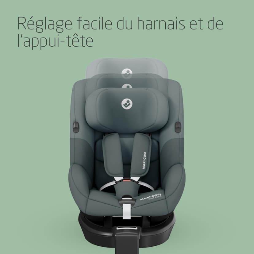 Maxi-COSI Mica 360 S, 360 Car Seat, 3 Months - 4 Years (61-105cm), Baby Car Seat, FlexiSpin Rotation, 5 Recline Positions, G-Cell Protection, Easy-in Harness Hooks, Tonal Graphite - 7