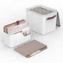Rotho MyPaper Inbox My Paper Plus Organiseur de documents en plastique (PP) sans BPA, blanc/rouge, 36,4 x 16,8 x 31,7 cm - 7