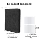 Tolesum Toploader Album pour cartes à collectionner 216, 9 compartiments, 10 pcs 35PT, Classeur pour TCG, cartes MTG, motif vague noire - 8