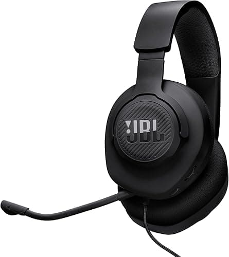 JBL Quantum 100M2 Wired Over-Ear Gaming Headset with JBL QuantumSOUND Signature and 3.5 mm Headphone Jack, Multi-Platform Compatibility, Detachable Mic, Mute Option, Black