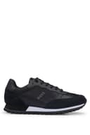 BOSS Mens Parkour-L Runn Mixed-Material Trainers with Branded Side Panel Size 9 Black - 8