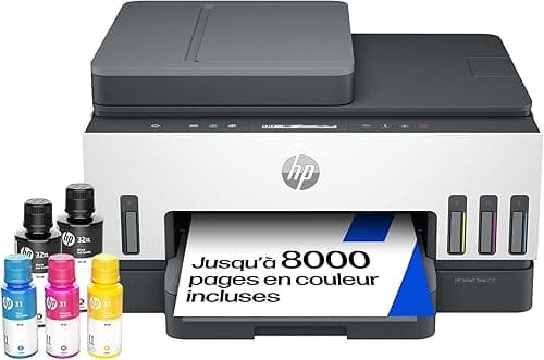 HP Smart Tank 7305 All in One Printer | Perfect for Home | Colour | Wireless | Print, Scan, Copy | Includes up to 3 Years of Ink | Refillable | Document Feeder | 2-Sided Printing | Easy Setup