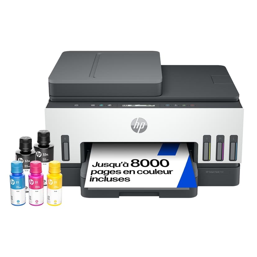 HP Smart Tank 7305 All in One Printer | Perfect for Home | Colour | Wireless | Print, Scan, Copy | Includes up to 3 Years of Ink | Refillable | Document Feeder | 2-Sided Printing | Easy Setup - 1