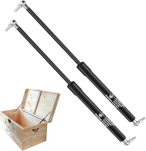 2Pcs 350MM 200N Universal Gas Struts with Ball Joint Heads Heavy Duty Gas Shock Absorber Springs for Cabinets Boat Cover Hatch Storage Box (Weight of suitable lid 36-50LB), 350MM-200N