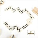 LOVITERRA Double 6 Dominos Set for Adults, Durable 28 Tiles Dominos with 4 Wooden Racks and Carrying Case,Classic Board Games,Portable Travel Game - 5