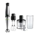 Braun MultiQuick 7 - Hand Blender with SplashControl Technology, ActiveBlade System for Hard Foods, Precise Speed Selection, 500mL Chopper, Double Beater, 600mL Beaker, 1000W, Black (MQ7035XBI) - 1