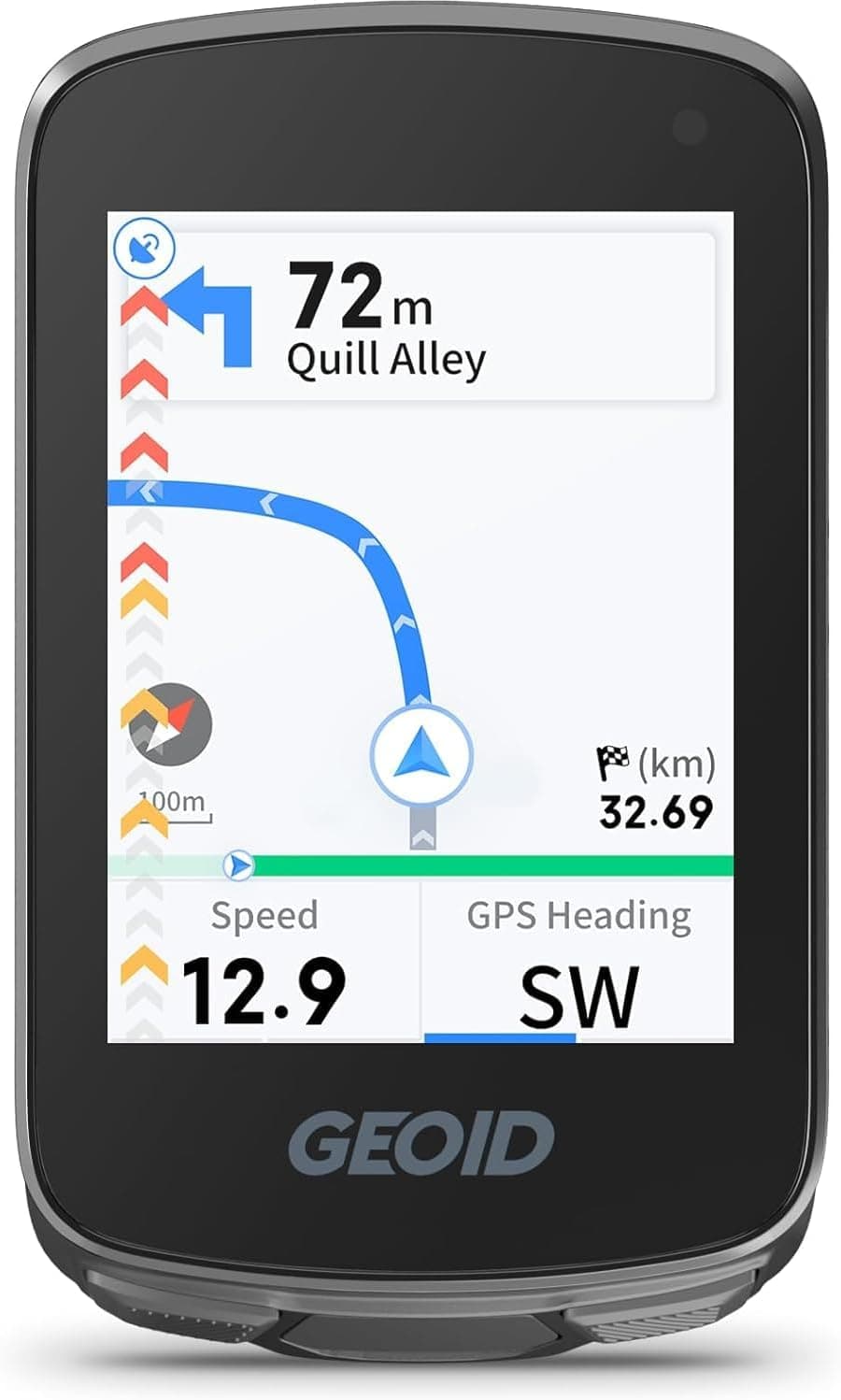 GEOID CC700 2.8" Color Screen Bike/Cycling Computer Wireless - Route Navigation with Re-Route Planing, WiFi & Bluetooth, Fast 5s GPS Positioning, Free Indoor Training