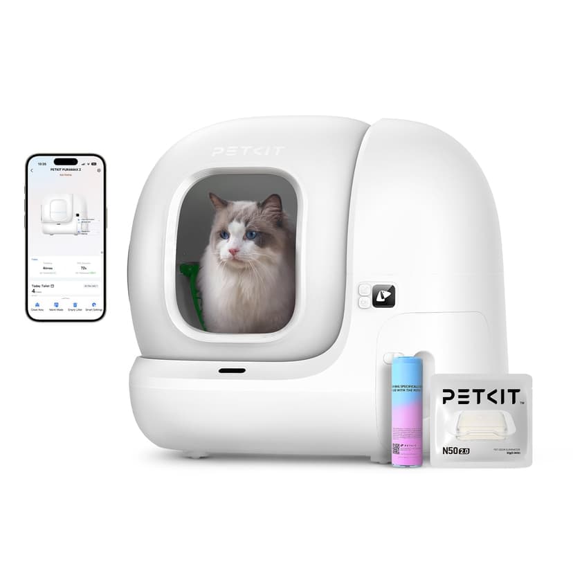 PETKIT Pura Max 2 Litiere Chat Autonettoyante, Bac à Litière Autonettoyante Amélioré, Anti-fuites/Anti-pincement/xSecure/Contrôle APP/pour Plusieurs Chats(Pas de Déodorant en Spray ou en Tampon) - 1