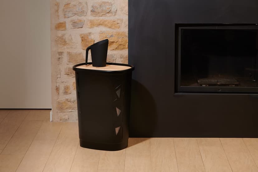 EDA Wood Pellet Box XL Black 45 kg - 6
