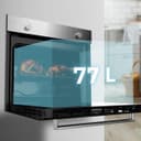 Cecotec Four Encastrable Bolero Hexa C126000 Inox A. 2800 W, capacité de 77 L, 4 fonctions, Steam Assist, Steam EasyClean, Cooling Fan, Triple Vitrage, Classe Énergétique A, Lumière intérieure. - 2
