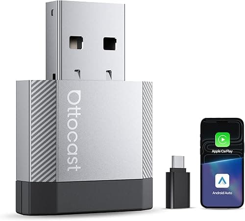 OTTOCAST Mini Nova, 2026 Upgraded 2 in 1 Wireless CarPlay Android Auto Adapter for iOS & Android Phone, Zero Lag Stable Connection, Auto-Connect, Dual Phone Support, Ultra-Compact Design