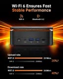 NiPoGi Hype H1 Mini PC ΑМD 7735HS (Max 4.75GHz, 8C/16T) 16GB LPDDR5 5500MHz/512GB M.2 2280 NVMe PCle3.0x4, DP1.4+HDMI 2.0+Type-C 4K Triple Display/ WiFi6/BT5.2 Desktop PC W-11 - 4