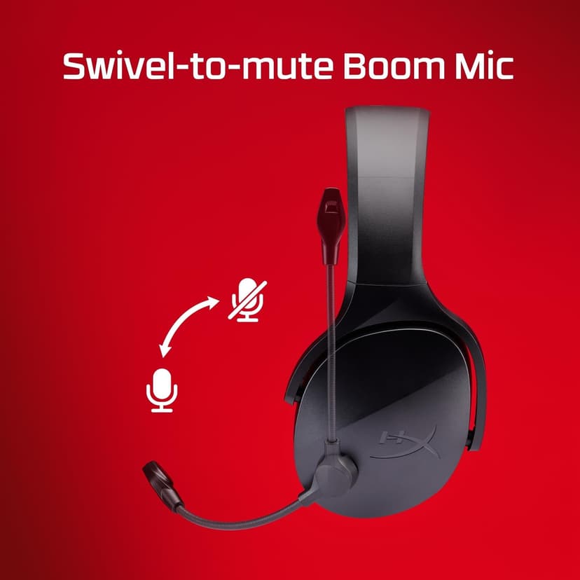 HyperX Cloud Jet Dual Wireless Gaming Headset, 2.4GHz & Bluetooth, PC, Mac, PS5, PS4, Mobile, 40 mm Driver, 25 Hours Battery Life, Swivel-to-Mute Microphone, Lightweight Design, Black - 8