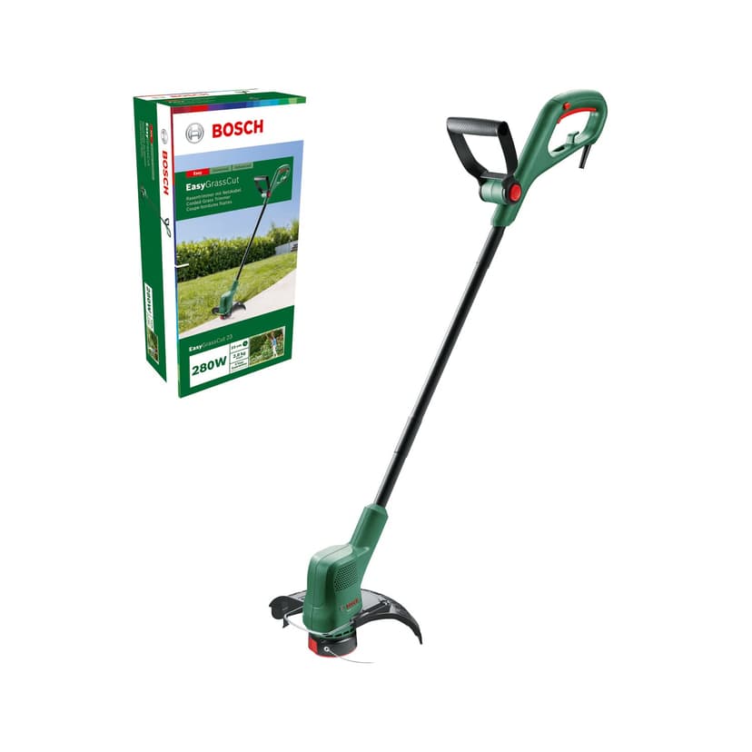 Bosch EasyGrassCut 23 Electric Grass Trimmer (280 Watt, Cutting Circle Diameter 23 cm, in Box) [Energy Class A+++], Green - 1