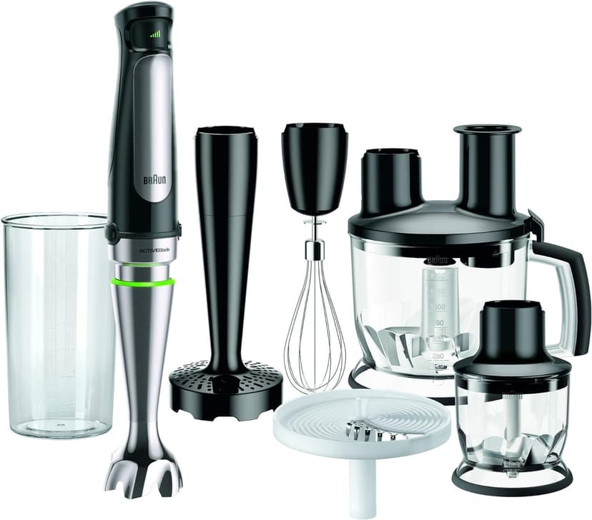 Braun 0X22111291 MQ 7087X Immersion Blender, Plastic, 1.2 liters, Black, Stainless Steel - 1