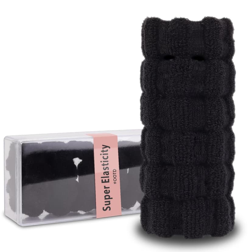 SXQLYH Lot de 6 grands élastiques à cheveux en coton exte… - 1