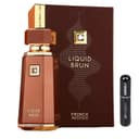 Parfum Liquid Brun 100 ml, arabe longue durée, eau de parfum importée de Dubaï, atomiseur rechargeable 5 ml, notes de cannelle, vanille et praliné - 1