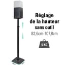 Mounting Dream Speaker Stands Height-Adjustable for Satellites up to 5 kg, Set of 2 Floor Stands - 2