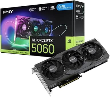 PNY GEFORCE RTX™ 5060 8GB ARGB Overclocked Triple Fan DLS…
